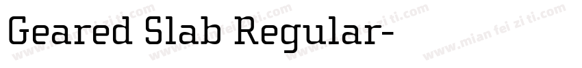 Geared Slab Regular字体转换